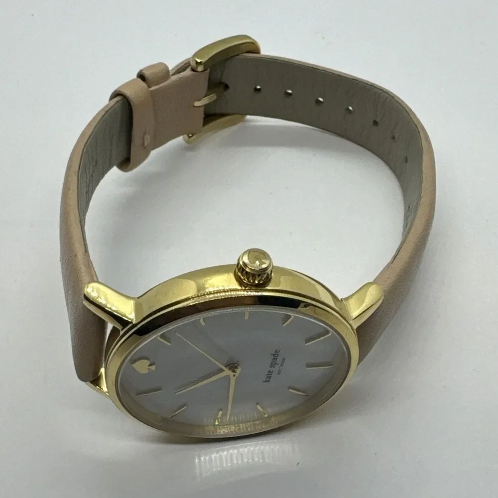 Kate Spade New York Metro 0073 Women's Beige Leather Analog Dial Watch JNA461